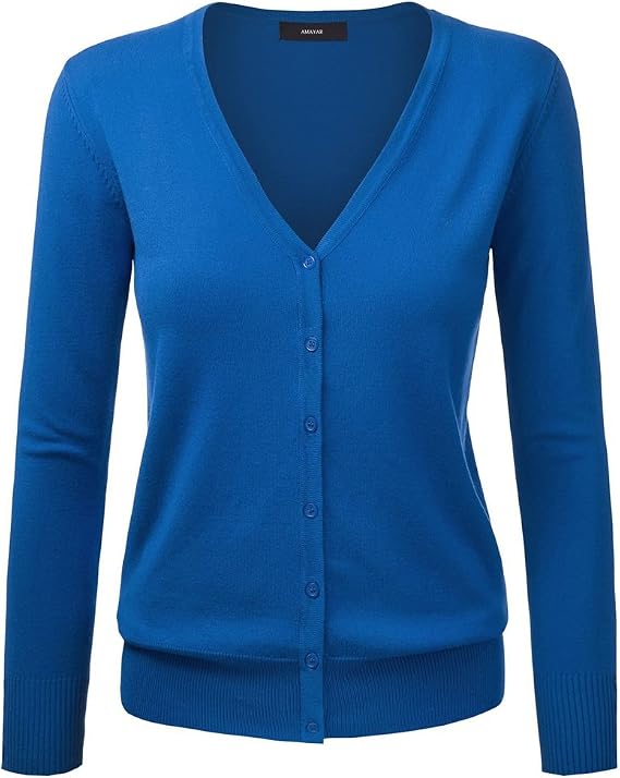 Gothden Women Basic Spring Button Down Cardigan