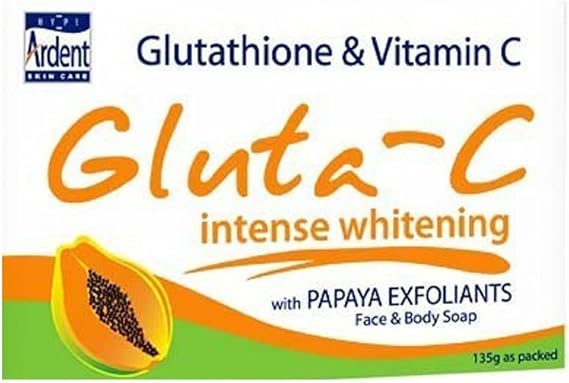 GLUTA-C PAPAYA Whitening Bar Soap Glutathione & Vitamin C 135 Gram Bar by Gluta-C