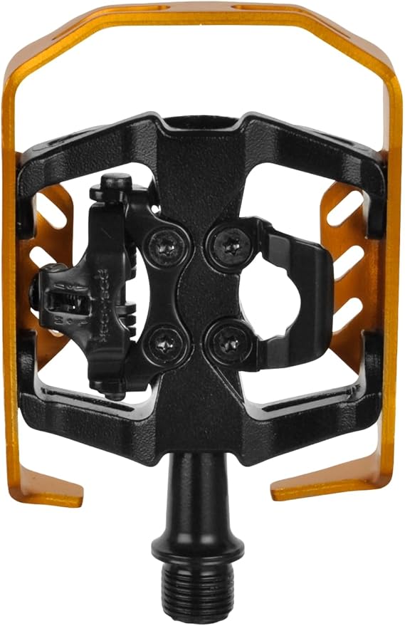 XPEDO Milo Hybrid Clipless Bike Pedals, Flat & Shimano SPD Compatible