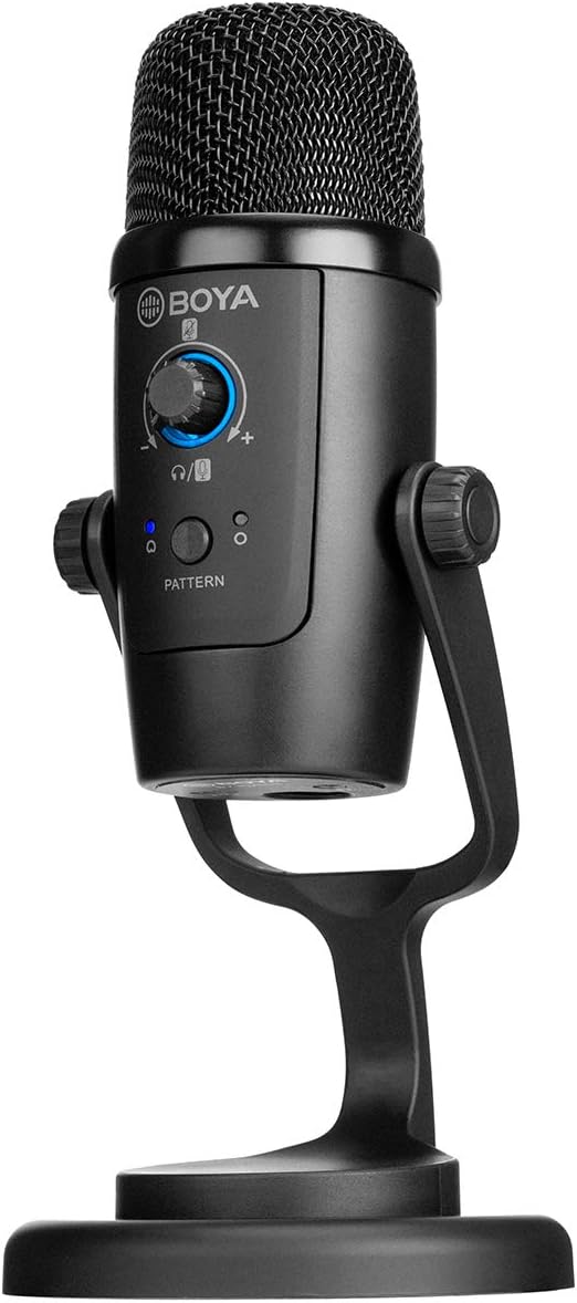 BOYA USB kondansatörlü mikrofon, By-PM500 USB stüdyo mikrofonu, Windows, Mac ve PC için, Vokal, YouTube akışı, oyun, konferans çağrısı, ASMR, Podcast video kaydı için çıkarılabilir stant