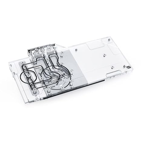Alphacool Eisblock Aurora Acryl GPX-N RTX 3070 FTW3 Ultra with Backplate (11970) - GPU Water Cooling Block for RTX 3070 - 5cm Length x 5.1cm Width x 5cm Height - Compatible with Desktop PCs