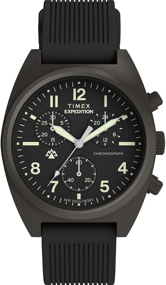 Timex Men's Chronograph Quartz Watch Expedition North Capstone with Silicone Strap