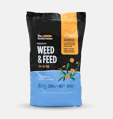 The Andersons Premium Weed and Feed 24-0-16 - Covers up to 5,000 sq ft (18 lb)