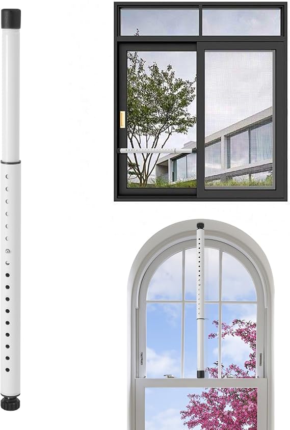 Window Security Bar, Sliding Patio Anti Lift Safety Child Proof and Adjustable 17-50 Door Stopper Security Jammer Door Security Bars for Home, Apartment, and Hotel
