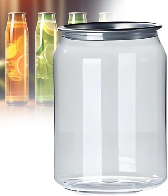 200-Pack Leakproof Disposable Plastic Can Sealer Cups with Aluminum Lids, PET Beverage Bottles for Boba, Smoothie, Compatible with Can Sealing Machine 250ml