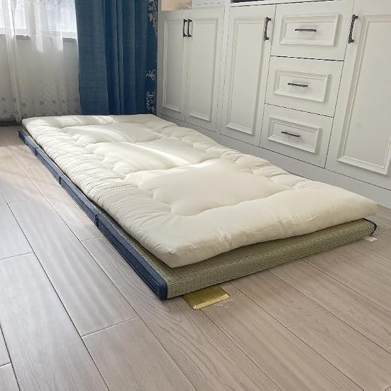 Ultimate Japanese Futon Mattress – Premium Shikibuton Floor Mattress for Comfortable & Supportive Sleep – Traditional Tatami Bed with Organic Cotton Fill – Foldable, Space-Saving Design (90x200cm)