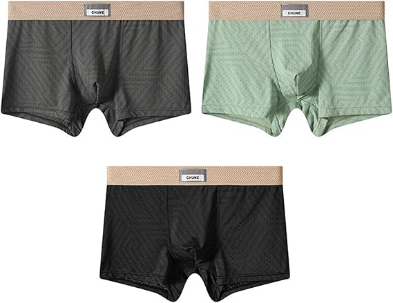 Mens Performance Stretch Boxer Briefs Fashion Lightweight Soft Brief Athletic Wicking Breathable Underwear 3-Pack