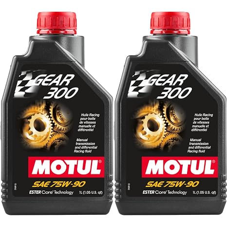 Motul Gear 300 75W90 100 Percent Synthetic Gear Oil 1 Liter (105777) 2 Pack