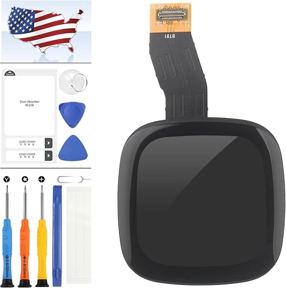 for Fitbit Versa 4 FB523 Screen Replacement kit for Fitbit Versa 4 FB523 LCD Display Touch Screen Digitizer Assembly Replacement with Repair Parts (Black no Frame)
