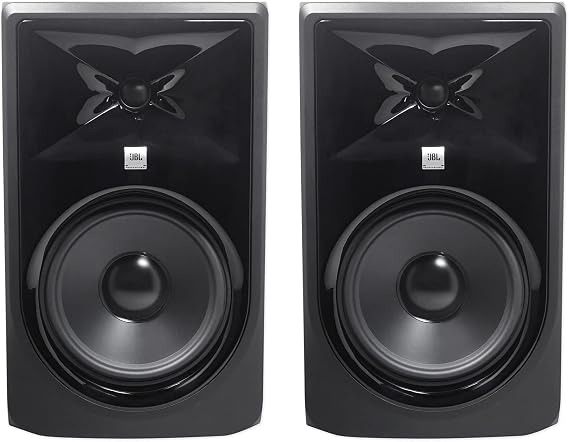 (2) JBL 308P MkII 8" 2-Way Active Powered Studio Reference Monitors Speakers
