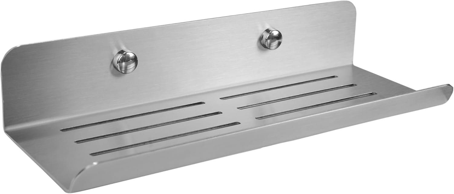 DELTAHOME Paslanmaz Çelik 24cm Banyo Duş Rafı Düzenleyici - VİDALI MONTAJ - INOX
