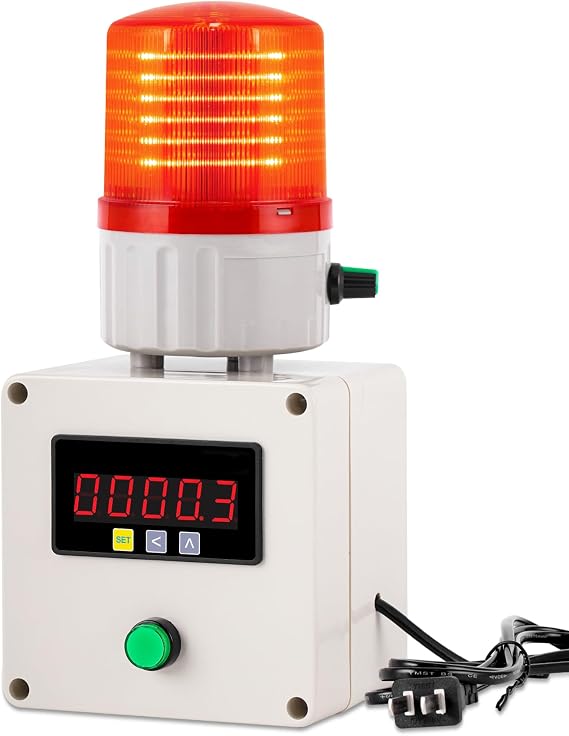 Industrial Cycle Timing Siren Alarm 0-105dB Single Sound and Light Alarm Automatic Siren with Timer (AC110V)