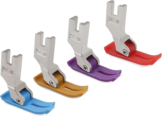 4 Pcs Non Stick Sewing Presser Foot, Straight Stitching Presser Foot for Industrial Domestic Brother Juki Singer Sewing Machines