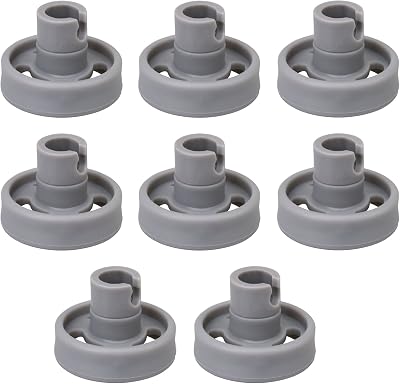 WD12X10231 Dishwasher Lower Rack Wheel And Stud Replacement for GE,Replaces 1263942 AP3994981 PS1481883 Pack of 8