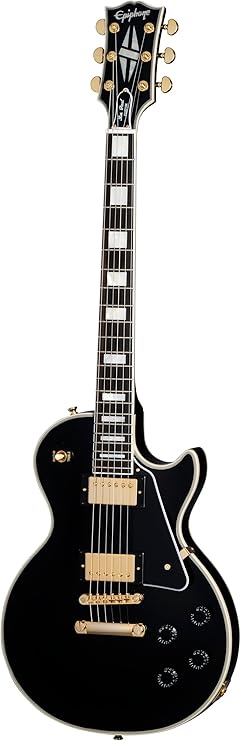 Epiphone Les Paul Custom Ebony Electric Guitar Inspired by Gibson Custom Epiphone