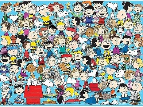 RoseArt - Peanuts - Peanuts Cast of Characters - 300 Piece Jigsaw Puzzle for Adults (Pack of 6)