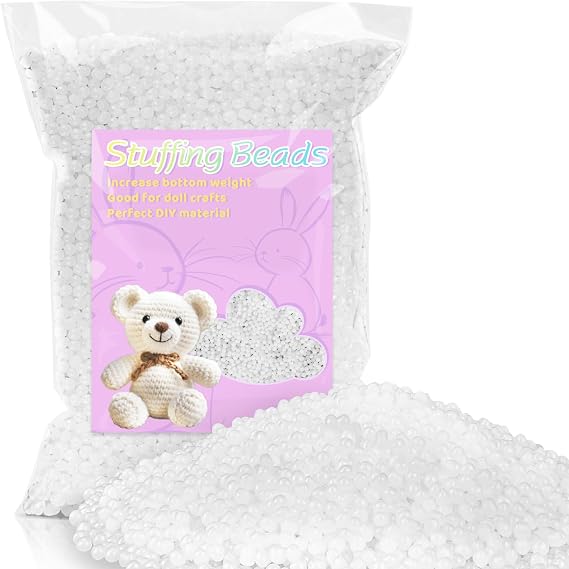 RAINFLOW 14.8oz Weighted Stuffing Beads for Stuffed Animals, Poly Pellet