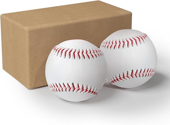 Unmarked Adult Baseballs, Standard Practice Baseball Size 9 Inch, Blank Baseballs Tball Balls for High School League Training, Pitching, Throwing and Autograph (2Pack, 4 Pack, 12 Pack)