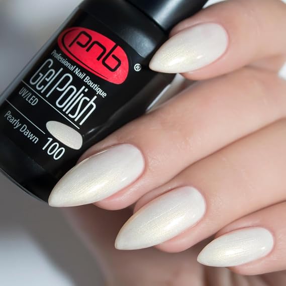 PNB Sparkling white gel nail polish 100