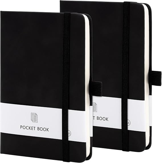 Mini Notebook Pack of 2 A6 Notebook Small 9.5 cm x 14.5 cm