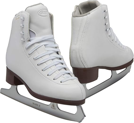 Jackson Ultima/GAM Stella/Clasicue Womens, Men, Girls, and Boys Figure Ice Skates in White and Black Colors
