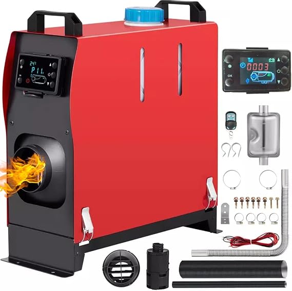Diesel Air Heater All in One, 8KW Portable Diesel Heater with LCD Monitor & Remote Control, Fast Heating for Car, RV, Truck, Tent, Camper, Trailer, Motorhome (Color : 12V)