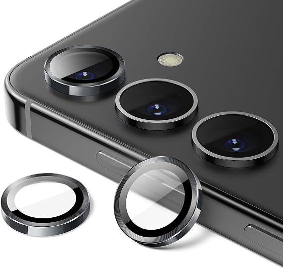 JETech Camera Lens Protector for Samsung Galaxy S24 Plus, Onyx Black, 1 Set