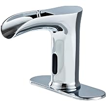 Touchless Basin Tap Automatic Sensor Basin Mixer Tap with Deck Plate