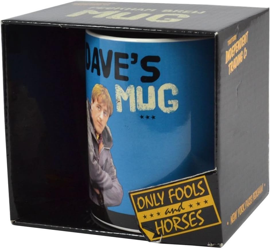 Only Fools and Horses Dave's Blue Ceramic Mug 11oz | Retro 80s TV Show Novelty Mug for Cappuccino, Latte, Hot Cocoa & Hot Tea | Gift for Show Fan & Collector | Licensed Merchandise Pack of 1