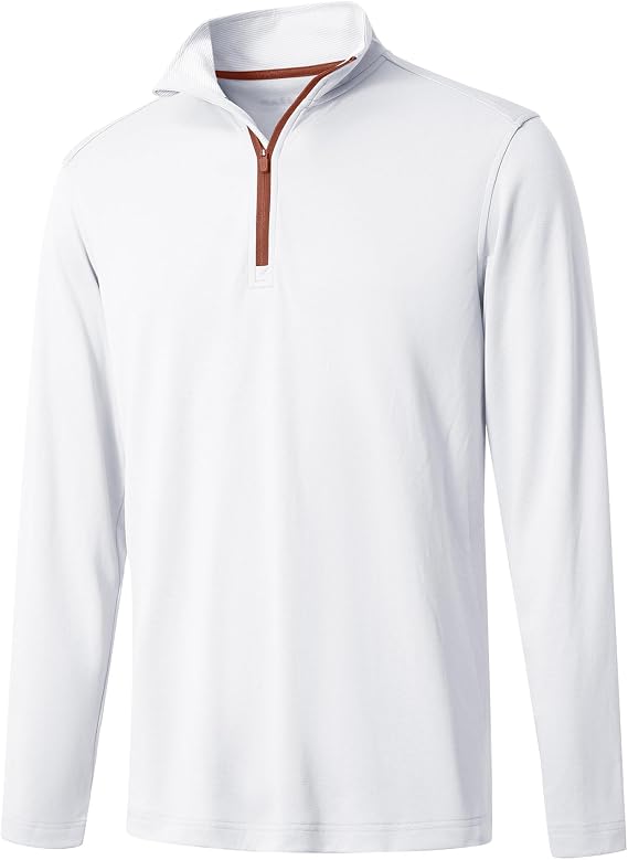 M MAELREG Quarter Zip Golf Pullover Men Dry Fit Long Sleeve Performance Wicking Mock Neck 1/4 Zip Pullover Mens Sweatshirt