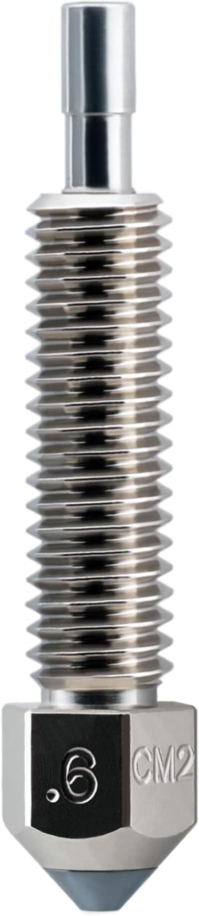 Microswiss FlowTech - CM2 Nozzle - Copper Body, M2 Hardened High Speed Steel Tip, Long Life, Wear Resistant, Made in USA (.6mm)