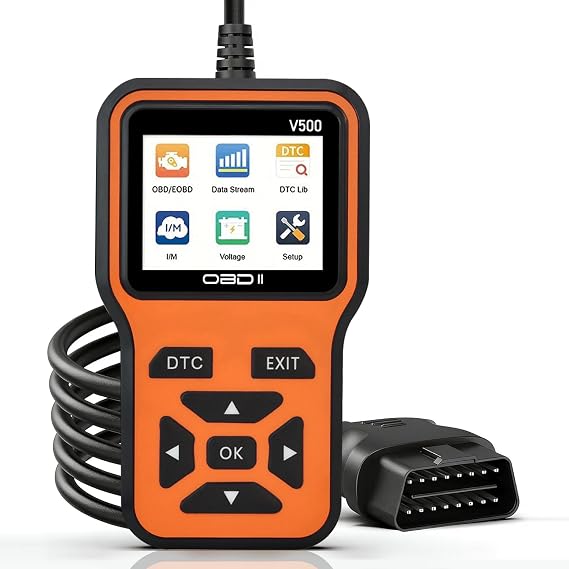 OBD2 Scanner Diagnostic Tool, V500 Check Engine Light Code Scanner Tool with Reset, DTC, Data Stream, I/M Readiness, Car & Truck Scan Tool for All Vehicles (Orange)