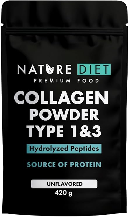 Nature Diet Collagen Powder, 420 g, Type 1 & 3 Hydrolysed Collagen Peptides