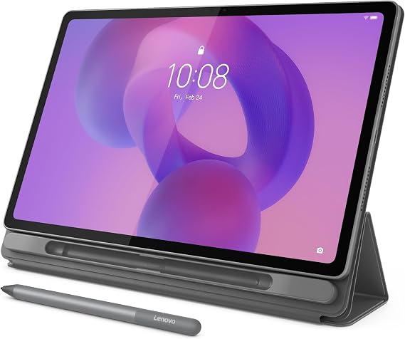 Lenovo Idea Tab Plus - Lightweight Tablet - 12.1 2.5K IPS Touchscreen Display - 90Hz - MediaTek Dimensity 6400-8GB Memory - 128GB Storage - Integrated Arm Mali-G57 MC2 - tab Pen & Folio case