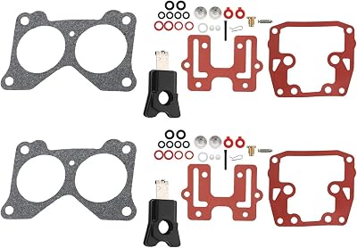 WFLNHB 2pcs Carburetor Repair Kit with Float Replacement for Johnson Evinrude V4 85 90 100 115 125 140hp Outboard Motors