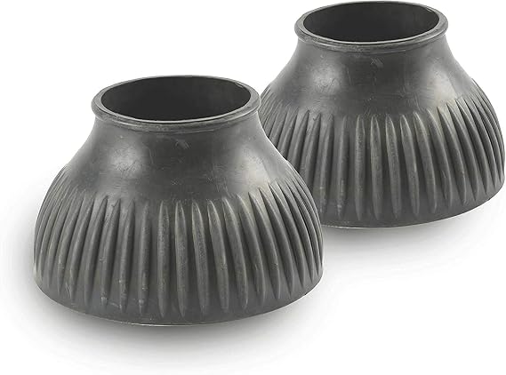 Shires Pull ON Ribbed Bell Boot (Medium, Black)