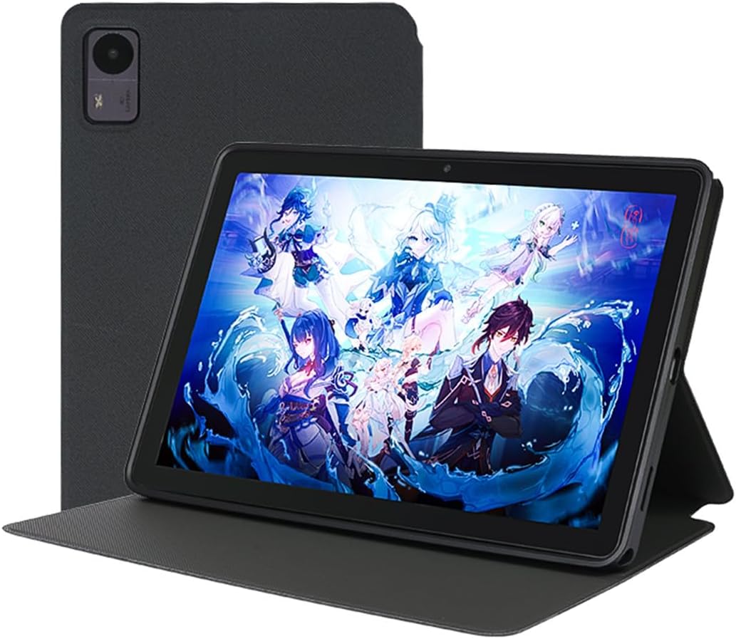 Folio Stand Case for CHUWI Hi10 XPro 2023 Tablet 10.1", PU Leather Slim Multi-Viewing Angles Cover with Auto WakeSleep Function Hard Back Shell Protective Sleeve