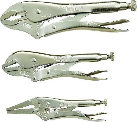 IRWIN VISE-GRIP Pliers Set, Locking Pliers, 3-Piece (323S), Silver