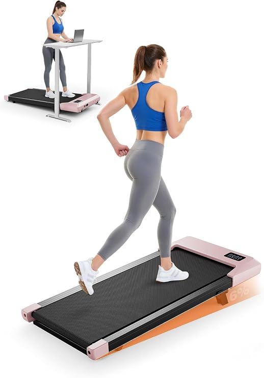 Superun Raceable 6% Incline Walking Pad, 6/12km/h Foldable Treadmill