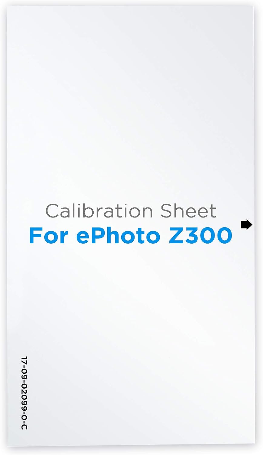 Plustek Calibration Control Sheet - for ePhoto Z300 Scanner only