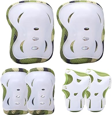 Kids Knee Pads Elbow Pads Wrist Guards Set for 3-12 Years Child Protective Gear Set for Roller Skates, Cycling, Bike, Skateboard, Inline Skating, Scooter Sports