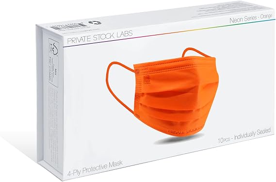 4-Ply Disposable Face Mask, Ultra-Soft & Breathable, Premium Comfort Fit, Individually Sealed (Pack of 10)