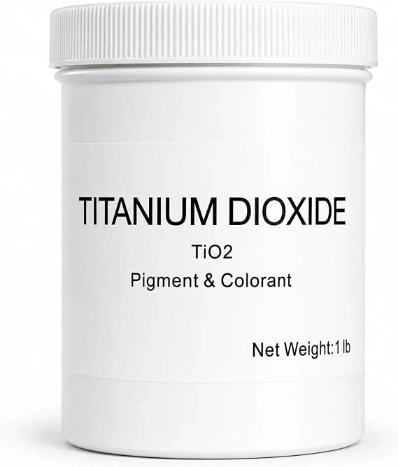 PT-248 Titanium Dioxide Powder 1 lb Jar, Soap & Laser Colorant | Resealable jar helps reduce spills and simplify storage ;Bright white pigment for handmade soap and craft projects