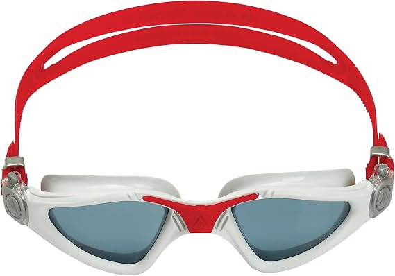 Aqua Sphere Kayenne Swim Goggles with Smoke Lens (Red/Silver)