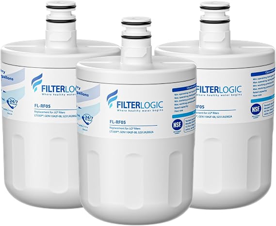 Filterlogic 5231JA2002A Refrigerator Water Filter, 3 Pack