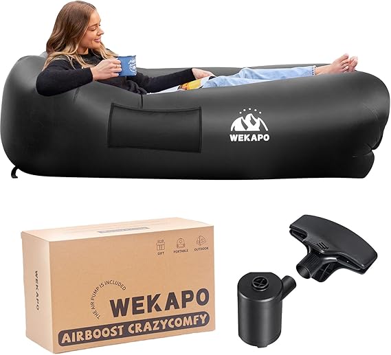WEKAPO Inflatable Couch with Pump - Easiest Setup, Crazy Comfy & Ultralight
