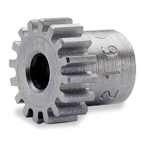 Boston Gear NF12B Spur Gear, 14.5 Pressure Angle, Steel, Inch, 10 Pitch, 0.625" Bore, 1.400" OD, 1.000" Face Width, 12 Teeth