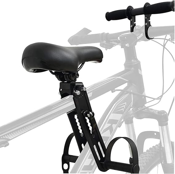 Kids Bike Seat Replacement with Handlebar,Detachable Front Mounted Child Bicycle Seat with Foot Pedals for Children 2~5 Years
