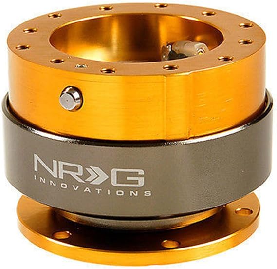 NRG Innovations Gen 2.0 Steering Wheel Quick Release Adapter 6-HOLE with Mounting Bolts (Rose Gold Body/Titanium Chrome Ring), NRG-SRK-200RG