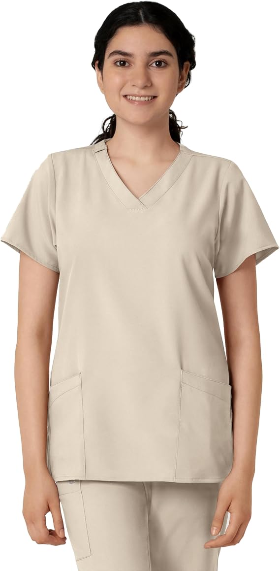 WINK W123 Women's Basic V-Neck Scrub Top
